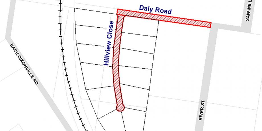 Proposed road naming map